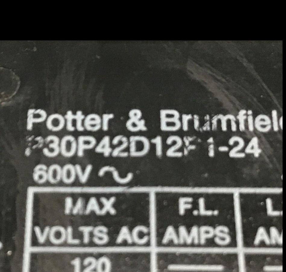 Used POTTER & BRUMFIELD Relay P3OP42D1281-24 USED