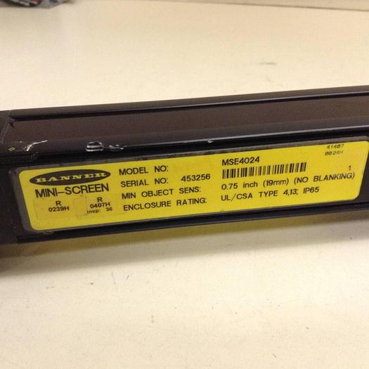 Used BANNER ENGINEERING Mini-Screen Light Curtain Emitter MSE4024 USED