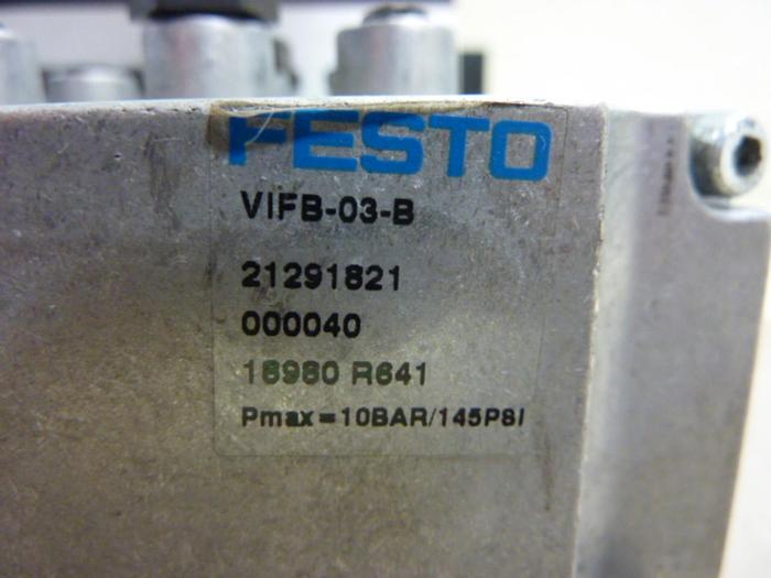Used FESTO Control Block w/ Valves IFB8-03 #52681