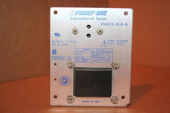 Used POWER ONE Power Supply HAD15-0.4-A Used