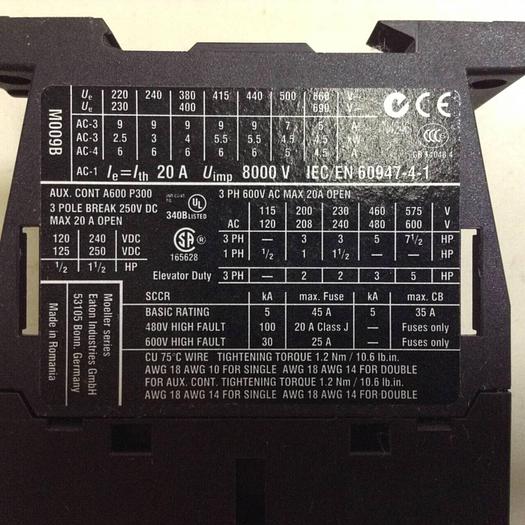 Used EATON CORPORATION Contactor DILM9-10 #86499