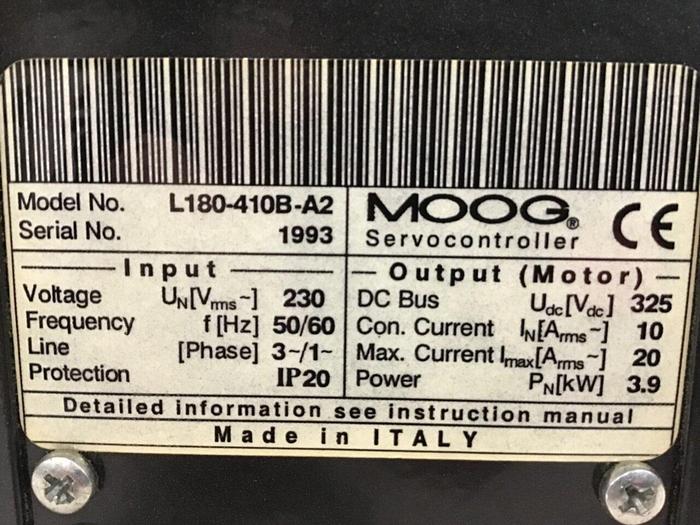 Used MOOG Servo Drive L180-410B-A2 Used
