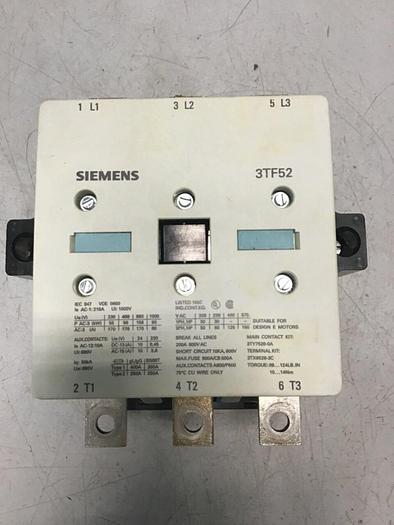 Used SIEMENS Contactor 3TF5222-0AK6 USED