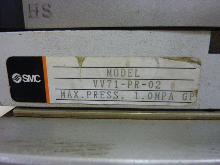 Used SMC Control Block w/ Valves VV71-PR-02 #60101
