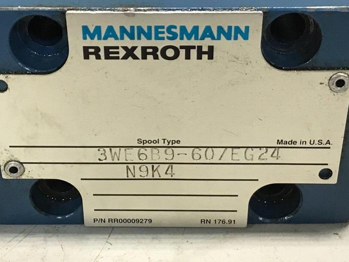 Used MANNESMANN REXROTH Hydraulic Valve 3WE6B960/EG24N9K4 Used
