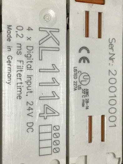 Used BECKHOFF 4-Channel Digital Input Terminal KL1114 #123454