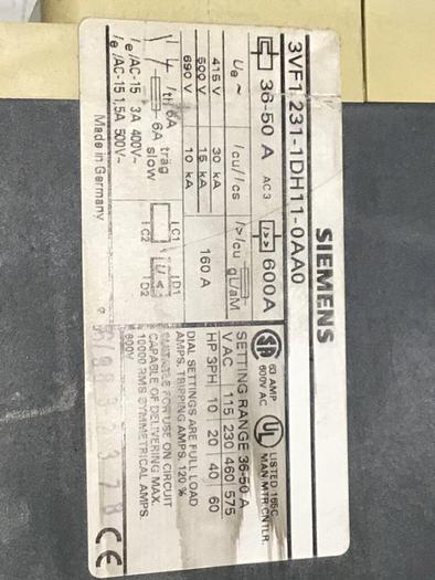 Used SIEMENS Contactor 3VF1 231-1DH11-0AA0 #140741