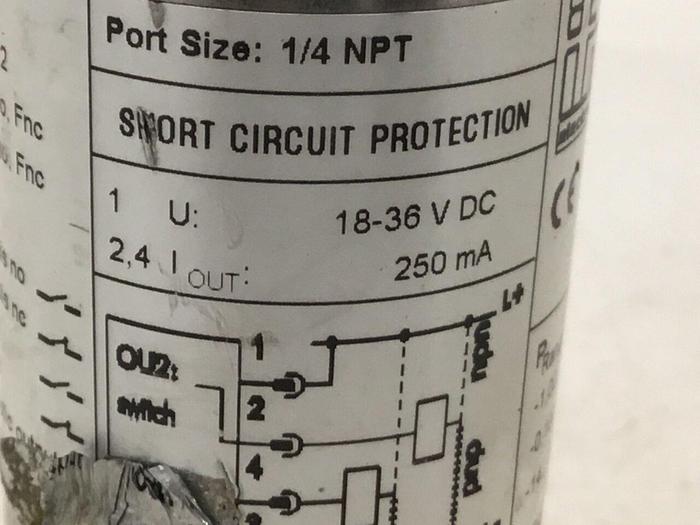 Used IFM Pressure Sensor PN7204 #120587