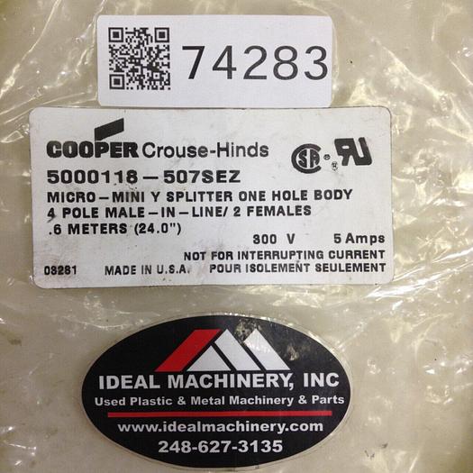 COOPER Micro-Mini Y Splitter One Hole Body 500118-507SEZ #74283