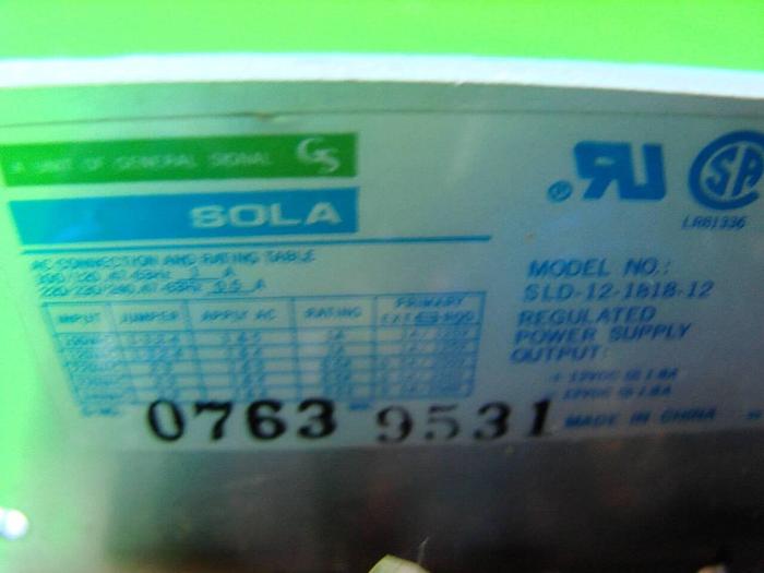 Used SOLA Power Supply SLD-12-1818-12 USED
