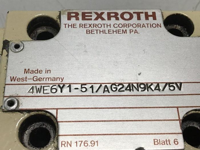 Used REXROTH Valve 4WE6Y151/AG24N9K4/5V #115846