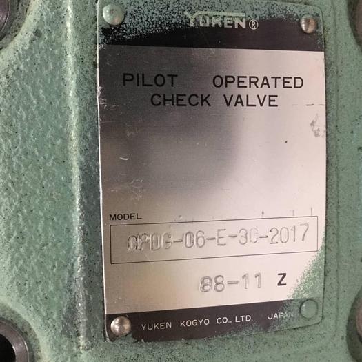 Used YUKEN Pilot Operated Check Valve CPDG-06-E-30-2107 #91777