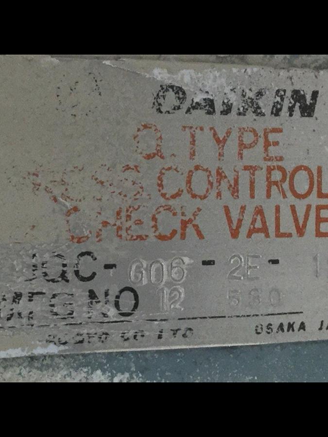 Used DAIKIN Control Check Valve JQC-G06-2E-12 USED