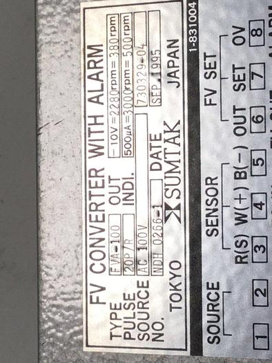 Used SUMTAK CORP FV Converter FVA-100 #107594