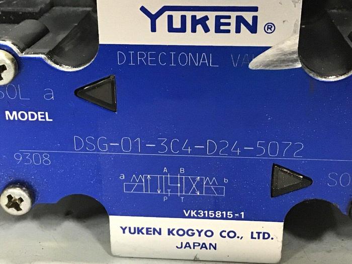 Used YUKEN Directional Valve DSG-01-3C4-D24-5072 #114931