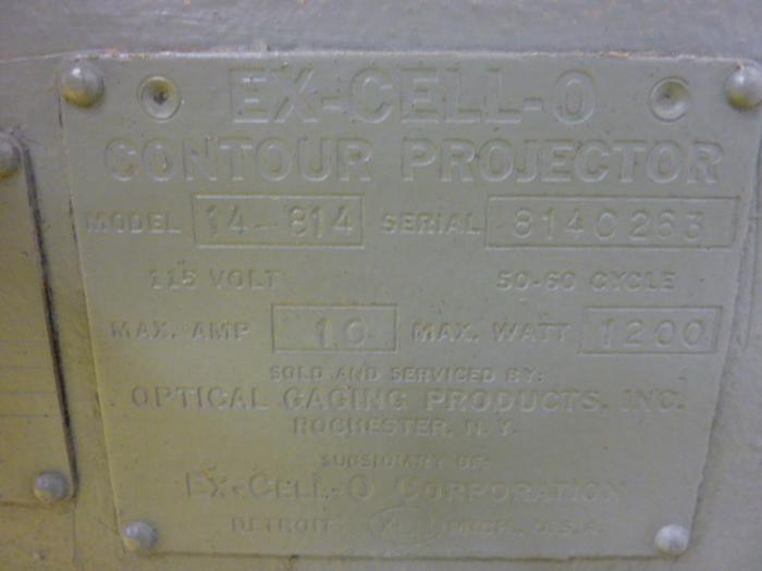 Used EX CELLO 14" Optical Comparator 14-814 Used