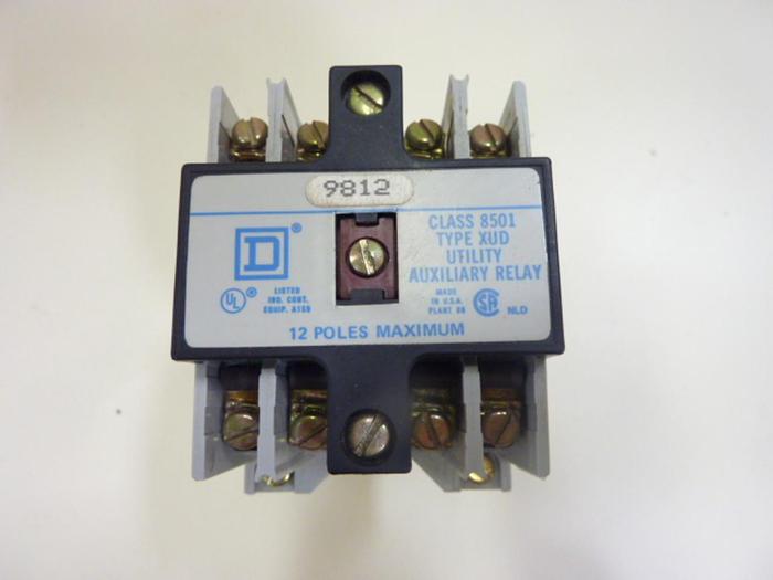 Used SQUARE D Auxiliary Relay 8501-XUD0-80 #43732