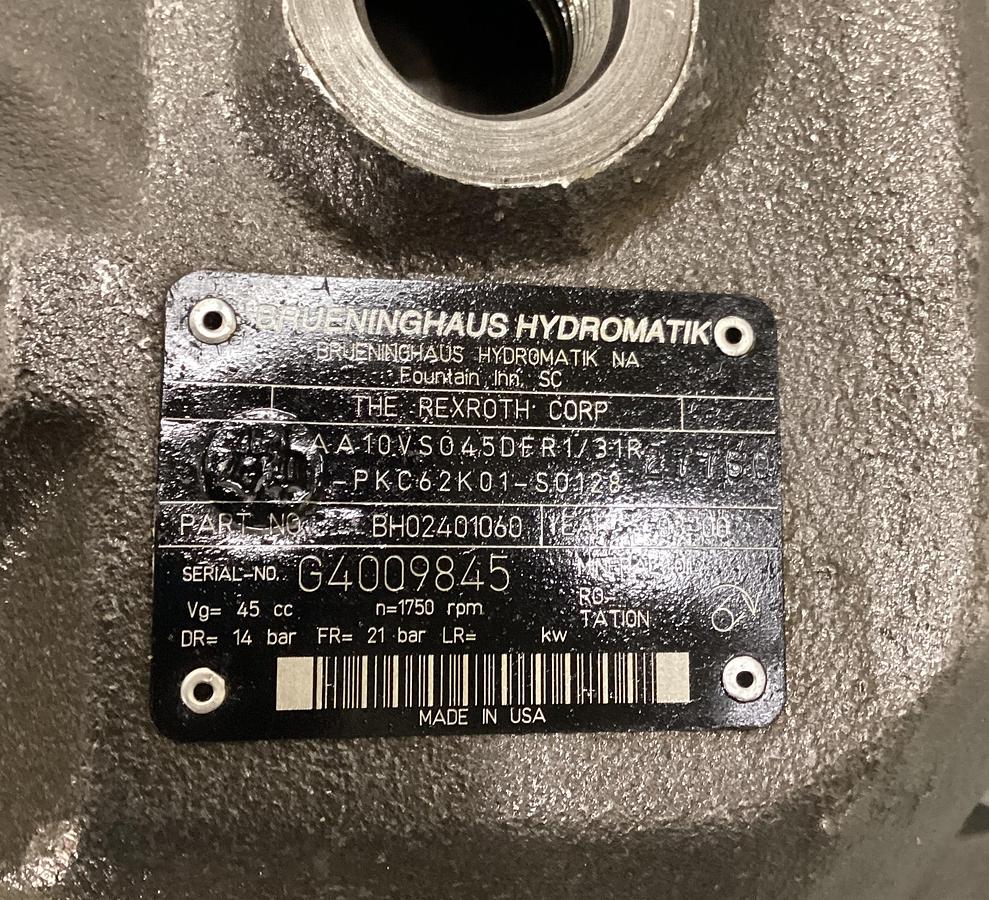 Used BRUENINGHAUS AA10VS045DFR1/31R-PKC62K01-S0128
