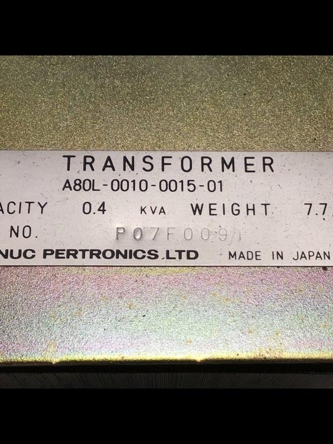Used FANUC 0.4 KVA Transformers A80L-0010-0015-01 Used