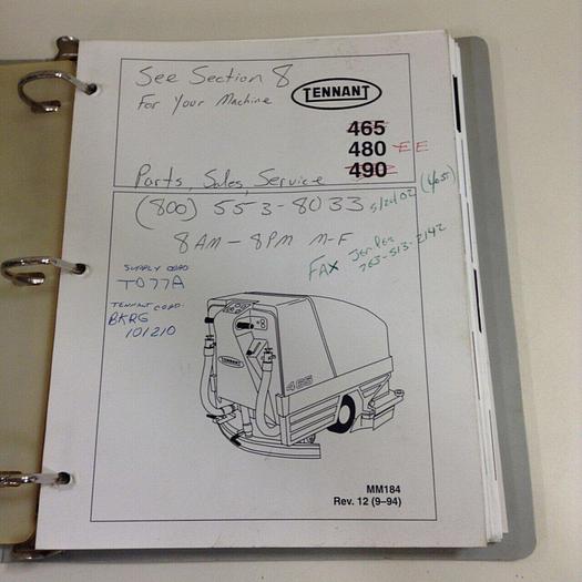 Used TENNANT Manual MM184 #70699