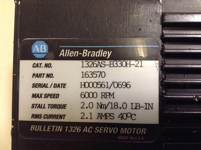 Used ALLEN BRADLEY AC Servo Motor 1326AS-B330H-21 Used