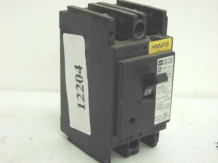 Used TOSHIBA 3 Amp Circuit Breaker S30C-2P-3A #12204
