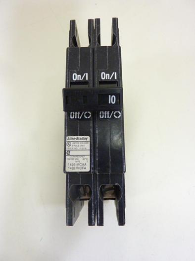 Used ALLEN BRADLEY 10 Amp Circuit Breaker 1492-MCAA210 SER A #45941