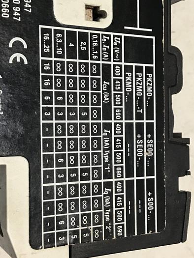 Used MOELLER Motor Circuit Breaker PKZM0-16 #128859