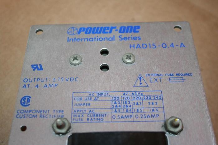 Used POWER ONE Power Supply HAD15-0.4-A Used