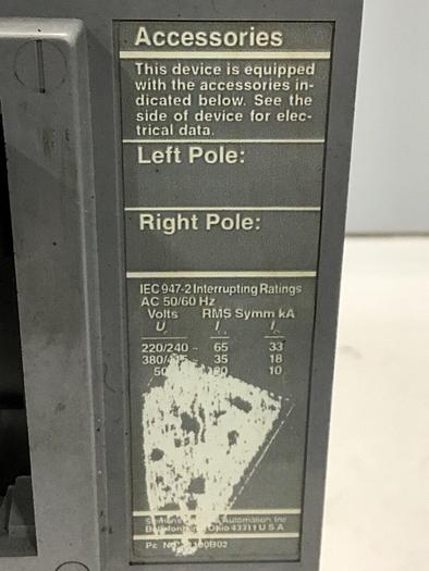 Used SIEMENS Circuit Breaker 175 Amp FD6 175 AMP Used