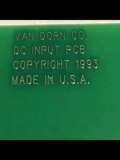 Used VAN DORN DC Input Board 330037 PC330-037 Used