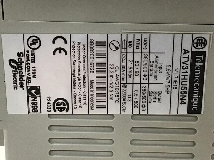 Used TELEMECANIQUE Inverter ATV31HU55N4 #144462