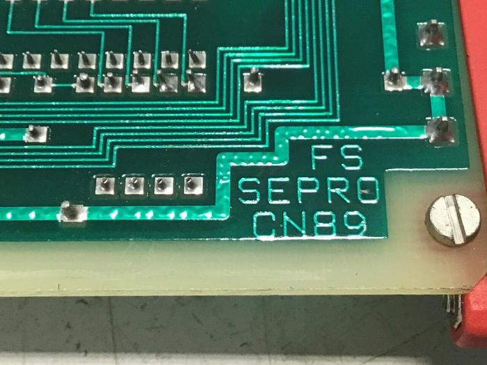Used SEPRO ROBOTIQUE Control Board 07S0095004/A #136910