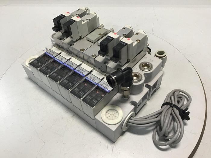 Used KOGANEI Block w/ Valves PBM6P-3W #120966