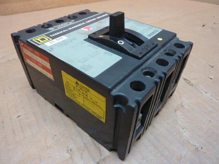 Used SQUARE D 15 Amp Circuit Breaker FAL360151212 #32158