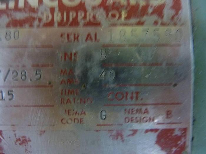 Used LINCOLN AIR 20 HP AC Motor TV-2631 #57657