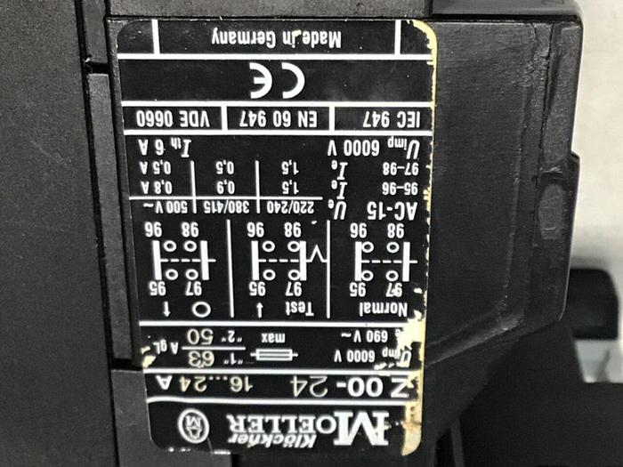 Used MOELLER Overload Relay Contactor Z00-24 #128862