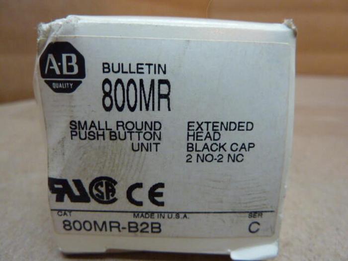 ALLEN BRADLEY Push Button 800MR-B2B BLACK #29757