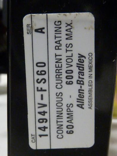 Used ALLEN BRADLEY 30 Amp Disconnect Switch 1494V-DS30 SER A #57387