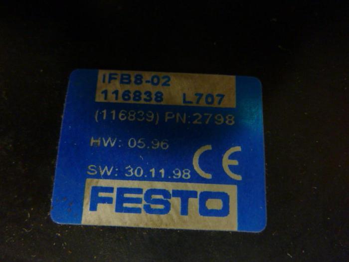 Used FESTO Control Block / Valve Terminal IFB8-02 #52759