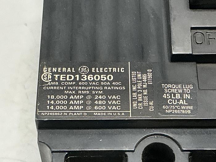 Used GENERAL ELECTRIC TED136050