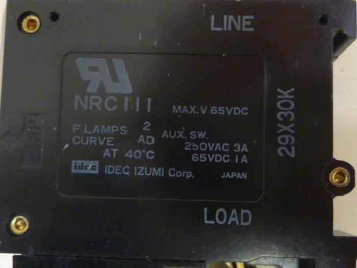 Used IDEC Circuit Protector NRC111L/2A-AD #64270