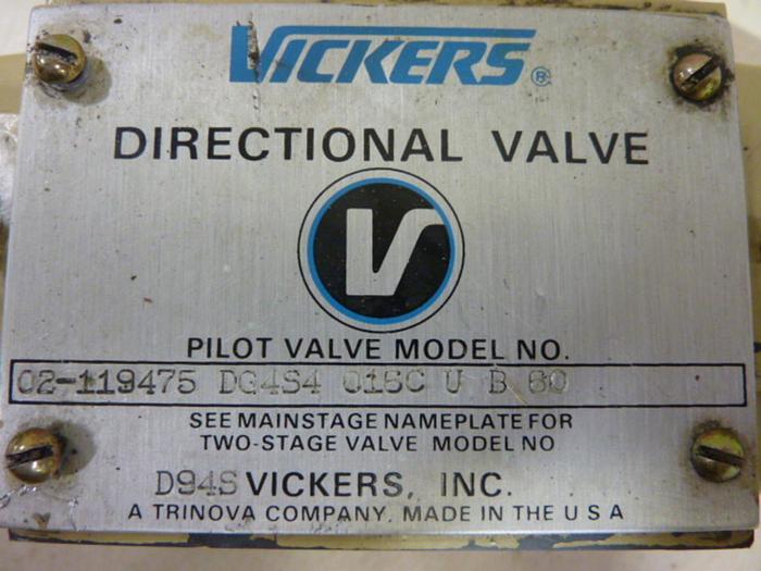 Used VICKERS Directional Valve C2119475DG4S4016CUB60 #58932