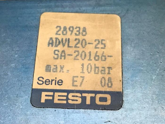 Used FESTO Pneumatic Cylinder ADVL20-25-SA-20166 #116141