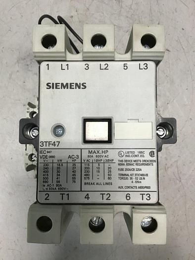 Used SIEMENS Contactor 3TF4722-OAC1 #138647