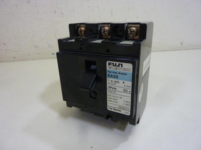 Used FUJI ELECTRIC 30 Amp Circuit Breaker EA33-30 #66969