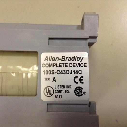 Used ALLEN BRADLEY Contactor 100S-C43DJ14C SER A #68530