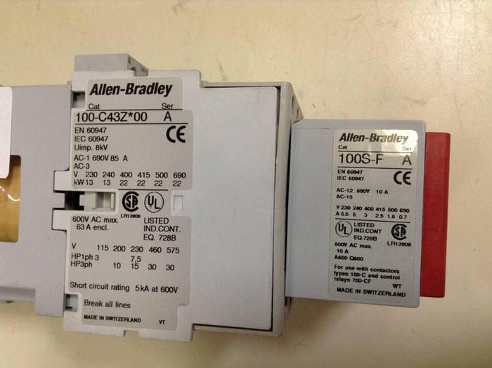 Used ALLEN BRADLEY Contactor 100S-C43ZJ14C SER A #68464
