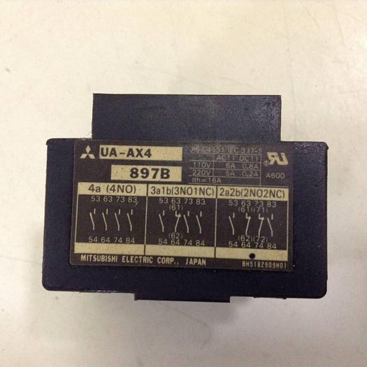 Used MITSUBISHI Auxiliary Contact UA-AX4 #76092