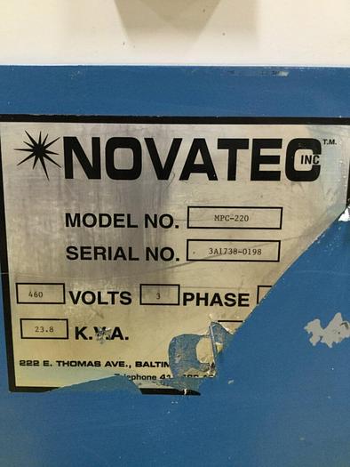 Used NOVATEC 220 CFM Desiccant Dryer MPC-220 #109703